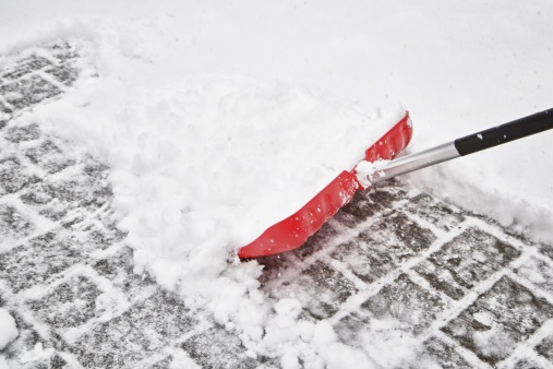 hand shoveling snow removal